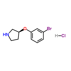 (S)-3-(3-Bromophenoxy)-pyrrolidine HCl结构式