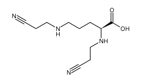 Nα,Nδ-bis(2-cyanoethyl)-L-ornithine结构式