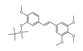 (E)-1-(3',4',5'-Trimethoxyphenyl)-2-(4''-methoxy-3''-tert-butyldimethylsiloxyphenyl)ethene结构式