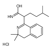 2-(3,3-dimethyl-4H-isoquinolin-1-yl)-5-methylhexanamide,hydrochloride Structure