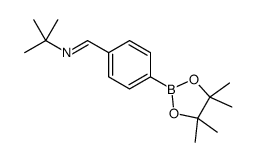 N-tert-butyl-1-[4-(4,4,5,5-tetramethyl-1,3,2-dioxaborolan-2-yl)phenyl]methanimine Structure