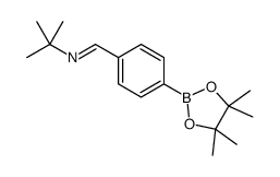 N-tert-butyl-1-[4-(4,4,5,5-tetramethyl-1,3,2-dioxaborolan-2-yl)phenyl]methanimine structure