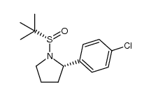 (S)-1-((S)-2-methyl-propane-2-sulfinyl)-2-(4-chlorophenyl)-pyrrolidine结构式