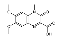6,7-dimethoxy-1-methyl-2(1H)-oxoquinoxaline-3-carboxylic acid结构式