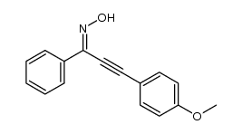 3-(4-methoxyphenyl)-1-phenylprop-2-yn-1-one oxime结构式