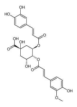 4-O-feruloyl-5-O-caffeoylquinic acid结构式