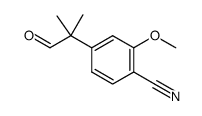 2-methoxy-4-(2-methyl-1-oxopropan-2-yl)benzonitrile结构式