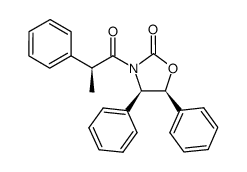 (4R,5S)-4,5-diphenyl-3-((S)-2-phenylpropanoyl)oxazolidin-2-one Structure
