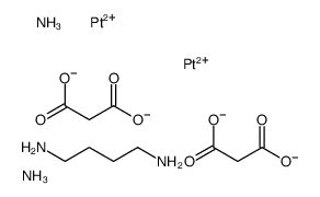 azane,butane-1,4-diamine,platinum(2+),propanedioate结构式