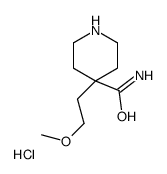 4-(2-methoxyethyl)piperidine-4-carboxamide,hydrochloride Structure