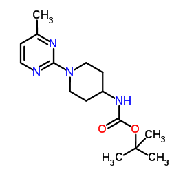 2-Methyl-2-propanyl [1-(4-methyl-2-pyrimidinyl)-4-piperidinyl]carbamate structure