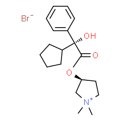 Pyrrolidinium, 3-[(cyclopentylhydroxyphenylacetyl)oxy]-1,1-dimethyl-, bromide, [S-(R*,S*)]- structure