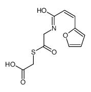 2-[2-[3-(furan-2-yl)prop-2-enoylamino]acetyl]sulfanylacetic acid结构式
