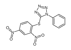 1H-Tetrazole, 5-[(2,4-dinitrophenyl)thio]-1-phenyl-结构式