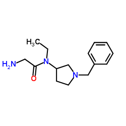 N-(1-Benzyl-3-pyrrolidinyl)-N-ethylglycinamide结构式
