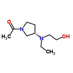 1-{(3S)-3-[Ethyl(2-hydroxyethyl)amino]-1-pyrrolidinyl}ethanone结构式