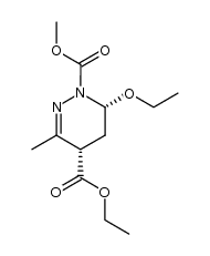 6-ethoxy-4-ethoxycarbonyl-1-methoxycarbonyl-3-methyl-1,4,5,6-tetrahydropyridazine Structure