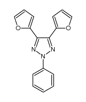 4,5-di(furan-2-yl)-2-phenyl-2H-1,2,3-triazole结构式