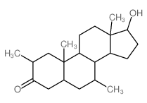 Androstan-3-one,17-hydroxy-2,7-dimethyl-, (2a,5a,7a,17b)- (9CI) structure