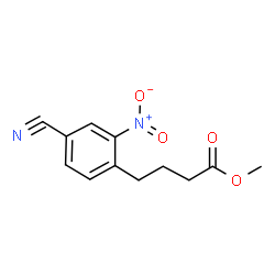 Benzenebutanoic acid, 4-cyano-2-nitro-, methyl ester结构式