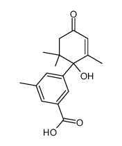 5-(1'-hydroxy-2',6',6'-trimethyl-4'-oxo-2'-cyclohexen-1'-yl)-3-methylbenzoic acid结构式