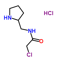 2-Chloro-N-(2-pyrrolidinylmethyl)acetamide hydrochloride (1:1)结构式