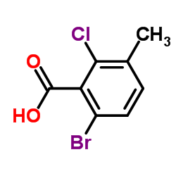 6-Bromo-2-chloro-3-methylbenzoic acid结构式