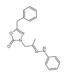 5-Benzyl-3-[2-(phenyl-hydrazono)-propyl]-3H-[1,3,4]oxadiazol-2-one Structure