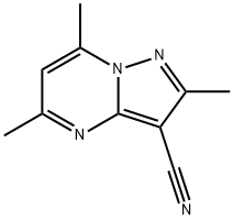 2,5,7-trimethylpyrazolo[1,5-a]pyrimidine-3-carbonitrile结构式