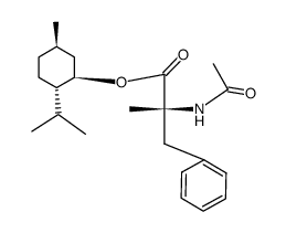 (+)-N-Acetyl-R-α-methyl-phenylalanin-1-menthylester结构式