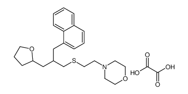 2-hydroxy-2-oxoacetate,4-[2-[2-(naphthalen-1-ylmethyl)-3-(oxolan-2-yl)propyl]sulfanylethyl]morpholin-4-ium Structure