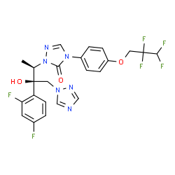 2-(2-(2,4-Difluorophenyl)-2-hydroxy-1-methyl-3-(1H-1,2,4-triazol-1-yl)propyl)-4-(4-(2,2,3,3- tetrafluoropropoxy)phenyl)- 3(2H,4H)-1,2,4-triazolone Structure