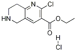 1,6-Naphthyridine-3-carboxylic acid, 2-chloro-5,6,7,8-tetrahydro-, ethyl ester, hydrochloride结构式