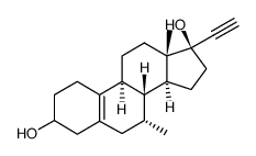 17α-ethynyl-7α-methyl-5(10)-estren-3ξ,17β-diol Structure