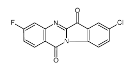 8-chloro-3-fluoroindolo[2,1-b]quinazoline-6,12-dione结构式