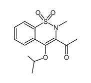 1-(4-isopropoxy-2-methyl-1,1-dioxo-1,2-dihydro-1λ6-benzo[e][1,2]thiazin-3-yl)-ethanone结构式