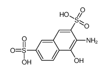 3-amino-4-hydroxynaphthalene-2,7-disulfonic acid Structure