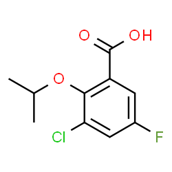 3-Chloro-5-fluoro-2-(propan-2-yloxy)benzoic acid结构式