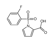 1-(2-fluorophenyl)sulfonylpyrrole-2-carboxylic acid Structure