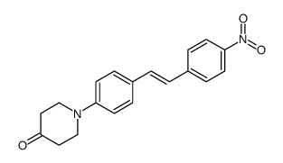 1-[4-[2-(4-nitrophenyl)ethenyl]phenyl]piperidin-4-one Structure