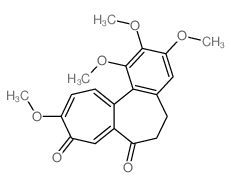 5,6-Dihydro-1,2,3,10-tetramethoxybenzo(a)heptalene-7,9-dione Structure
