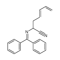 2-(benzhydrylideneamino)hepta-4,6-dienenitrile结构式