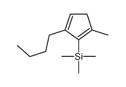 (5-butyl-2-methylcyclopenta-1,4-dien-1-yl)-trimethylsilane Structure