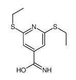 2,6-bis(ethylsulfanyl)pyridine-4-carboxamide Structure