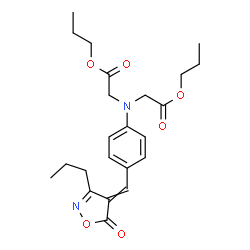 3-Propyl-4-[4′-N,N-bis(propylcarbonylmethyl)-aminobenzyliden]-isoxazolin-5-on structure