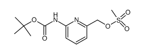 {6-[(tert-butoxycarbonyl)amino]pyridin-2-yl}-methyl methanesulfonate结构式