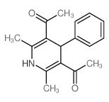 Ethanone, 1,1- (1,4,-dihydro-2,6-dimethyl-4-phenyl-3, 5-pyridinediyl)bis-结构式