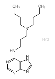 1,3-Propanediamine,N1,N1-dibutyl-N3-9H-purin-6-yl-, hydrochloride (1:1) Structure