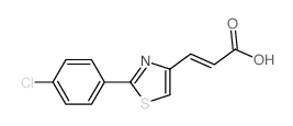 4-Thiazoleacrylic acid, 2- (p-chlorophenyl)-结构式