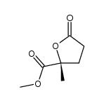 methyl (R)-tetrahydro-5-oxo-2-methyl-2-furancarboxylate结构式